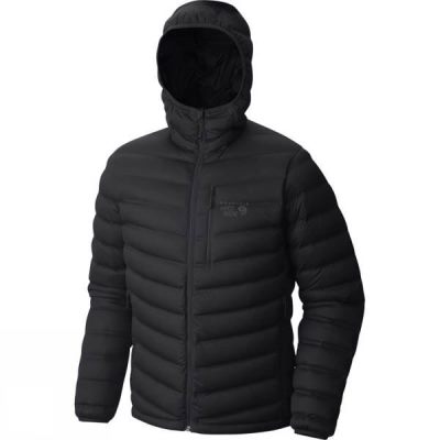 Chaquetas Mountain Hardwear Stretch Down Hooded Hombre Negras - Chile FET175093